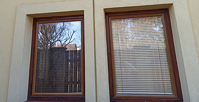 Výmena vonkajších skiel vo zdvojených oknách za dvojsklá + montáž medziokenných žalúzií